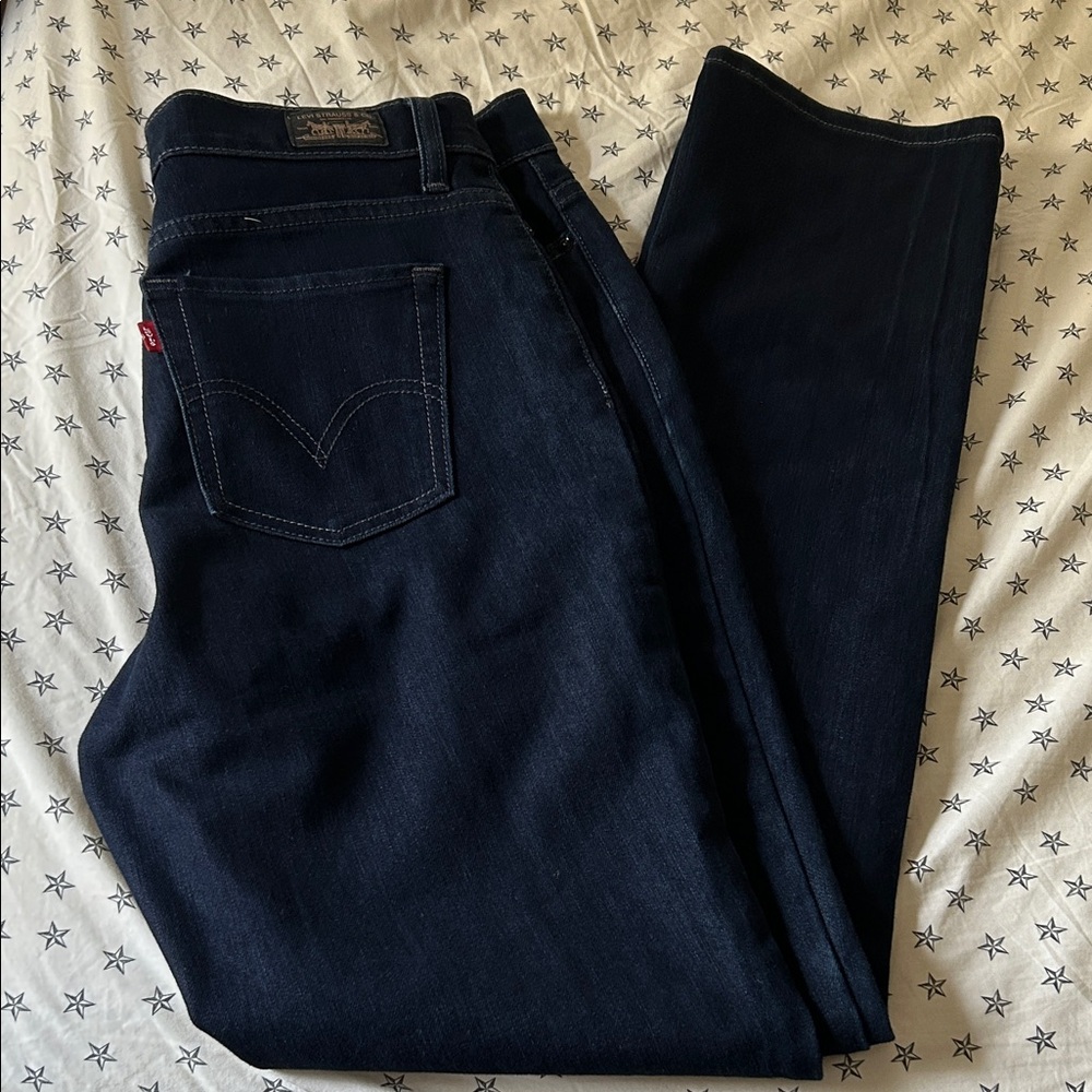 Levis 512 skinny jeans. Dark blue. Size 12